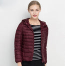 Women Ultra Light Down Filled Puffer Jacket-Wine-S-JadeMoghul Inc.