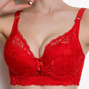 Women Ultra Thin Lace 3/4 Cup Push Up Bra-Pink-B-75-JadeMoghul Inc.