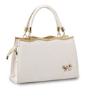 Women Unique Cut Patent Leather Hand Bag-Beige-China-JadeMoghul Inc.