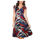 Women V Neck Casual A-line Dress