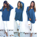 Women V Neck Casual sweater Tunic