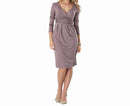 Women V neck Cotton Jersey Maternity Dress-Blue2-S-JadeMoghul Inc.