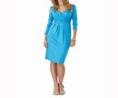 Women V neck Cotton Jersey Maternity Dress-Blue2-S-JadeMoghul Inc.