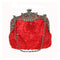 Women Victorian Silk Clutch With Heavy Floral Beaded Embroidery-red-JadeMoghul Inc.