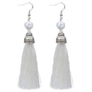 Women Vintage Fringe Tassel Earrings With Natural Stone Bead