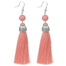 Women Vintage Fringe Tassel Earrings With Natural Stone Bead