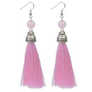 Women Vintage Fringe Tassel Earrings With Natural Stone Bead
