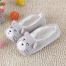 Women Warm Animal Plush House Slippers-Gray-4-JadeMoghul Inc.