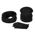 Women Warm Hat , Scarf And Glove Set-Brown Gray-JadeMoghul Inc.