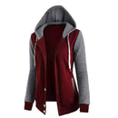 Women Warm Long Sleeve Hoodie-Red-L-JadeMoghul Inc.