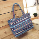 Women Water Proof Canvas Printed Beach Tote-Wave Strip-China-(30cm<Max Length<50cm)-JadeMoghul Inc.