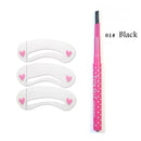 Women Waterproof Eyebrow Enhancer Paraffin Wax Pencil With Stencil