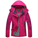 Women Waterproof Hooded Winter Jacket-Women Rose Red-M-JadeMoghul Inc.