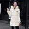 Women Winter Hooded Puffer Jacket-Beige-XL-JadeMoghul Inc.