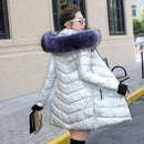 Women Winter Metallic Puffer Jacket