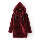 Women Winter Thick Velvet Hoodie