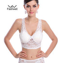 Women Wire Free Padded All Lace Seamless Crop Bra