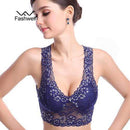 Women Wire Free Padded All Lace Seamless Crop Bra