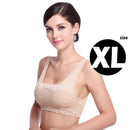 Women Wire Free Padded Seamless Push Up Bra-Khaki XL-JadeMoghul Inc.