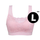 Women Wire Free Padded Seamless Push Up Bra-Pink L-JadeMoghul Inc.