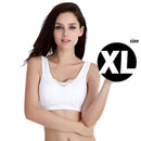 Women Wire Free Padded Seamless Push Up Bra-White XL-JadeMoghul Inc.