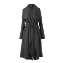 Women Wool Blend Waterfall Casual Long Outerwear