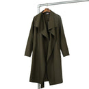 Women Wool Blend Waterfall Casual Long Outerwear-dark green-S-JadeMoghul Inc.