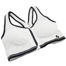 Women Zipper Front Closure Push Up Seamless Sports Bra