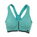 Women Zipper Front Closure Push Up Seamless Sports Bra