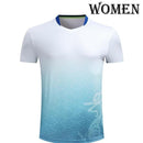 Women/Men badminton sport t-shirts,tennis short sleeved shirt,polyester T Shirt table tennis Jersey,pingpong wear jersey shirts-Women White shirt-4XL-JadeMoghul Inc.