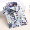 Women's Cotton Long Sleeved Shirt Top With Fun Prints-blue floral-XXL-JadeMoghul Inc.