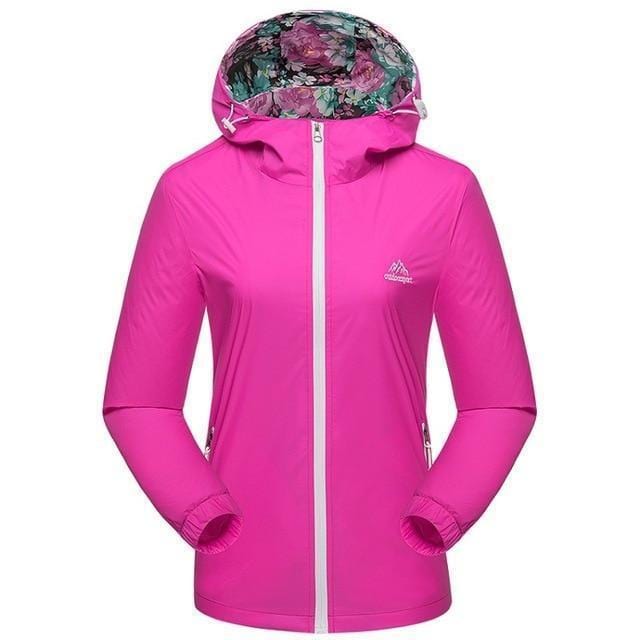 Women's Spring Breathable Quick Dry Water ProofJacket-Rose-Asian Size M-JadeMoghul Inc.