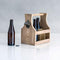 Wood Beer Bottle Caddy with Opener - Typewriter Monogram Etching (Pack of 1)-Personalized Gifts For Men-JadeMoghul Inc.