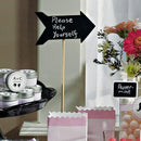 Wooden Black Board Stick in Directional Arrow Shape (Pack of 6)-Wedding Signs-JadeMoghul Inc.