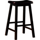 Wooden Casual Bar Height Stool, Dark Brown, Set of 2-Bar Stools and Counter Stools-Dark Brown-Wood-Black-JadeMoghul Inc.