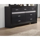 Wooden Drawer Dresser with Hidden Jewelry Tray, Black-Bedroom Furniture-Black-Wood-JadeMoghul Inc.