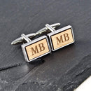 Wooden Gifts & Accessories Cufflinks For Men Rectangle Wooden Cufflinks Treat Gifts