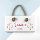 Wooden Gifts & Accessories Personalised Baby Gifts - Baby Unicorn Door Sign Treat Gifts