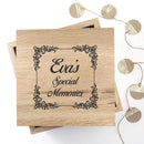 Wooden Gifts & Accessories Personalized Keepsake Box Vintage Style Oak Photo Keepsake Box Treat Gifts