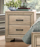 Wooden Night Stand With 2 Drawers In Brown-Nightstands and Bedside Tables-Brown-Wood-JadeMoghul Inc.