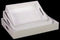 Wooden Serving Tray with Cutout Handles, Set of 3, Coated White-Trays-White-Wood-Coated White-JadeMoghul Inc.