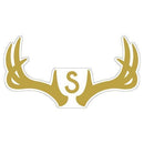Woodland Pretty Monogram Antler Small Cling Gold (Pack of 1)-Wedding Signs-Gold-JadeMoghul Inc.
