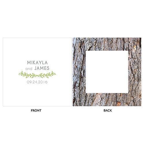 Woodland Pretty Personalised Clear Acrylic Block Cake Topper Grass Green (Pack of 1)-Wedding Cake Toppers-Grass Green-JadeMoghul Inc.
