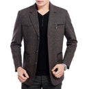 Wool blend Men Blazer / Casual Outwear Slim Fit Coat