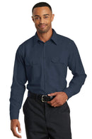 Workwear Red Kap Long Sleeve Solid Ripstop Shirt. SY50 Red Kap