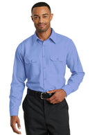 Workwear Red Kap Long Sleeve Solid Ripstop Shirt. SY50 Red Kap