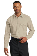 Workwear Red Kap Long Sleeve Solid Ripstop Shirt. SY50 Red Kap