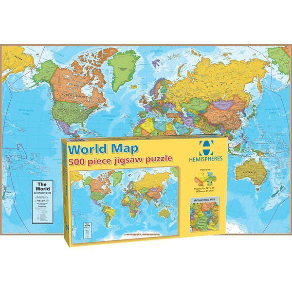 WORLD MAP INTERNATIONAL 500 PIECE-Learning Materials-JadeMoghul Inc.