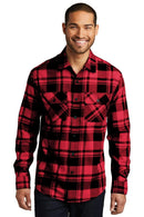 Woven Shirts Plaid Shirt - Port Authority  Plaid Flannel Shirt Port Authority