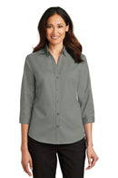 Woven Shirts Port Authority Ladies 3/4-Sleeve SuperProTwill Shirt. L665 Port Authority